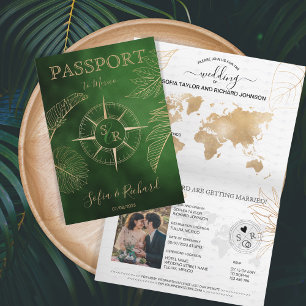Wereldkaart paspoort Mexico Wedding Destination Pa