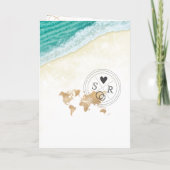 Wereldkaart paspoort voor Barbados Wedding Destina (Achterkant)