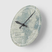 Wereldkaart past uw eigen naam aan Ronde Klok (Hoek)