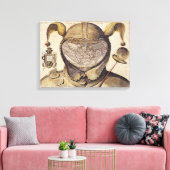 Wereldkaart Pet van de spoel Canvas Afdruk (Insitu (Woonkamer))