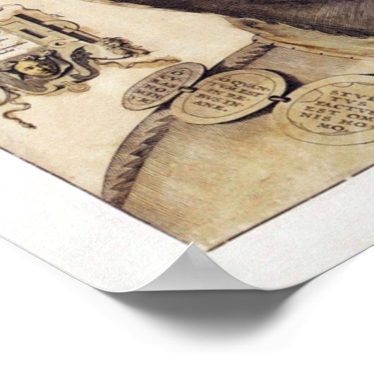 Wereldkaart Pet van de spoel Poster (Hoek)