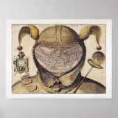 Wereldkaart Pet van de spoel Poster (Voorkant)