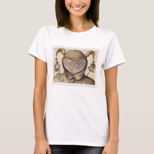 Wereldkaart Pet van de spoel T-shirt