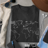 wereldkaart, planisfeer t-shirt