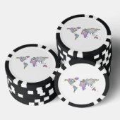 Wereldkaart Poker Chips (Opstapeling)