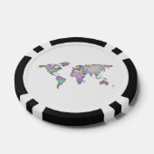 Wereldkaart Poker Chips (Enkel)