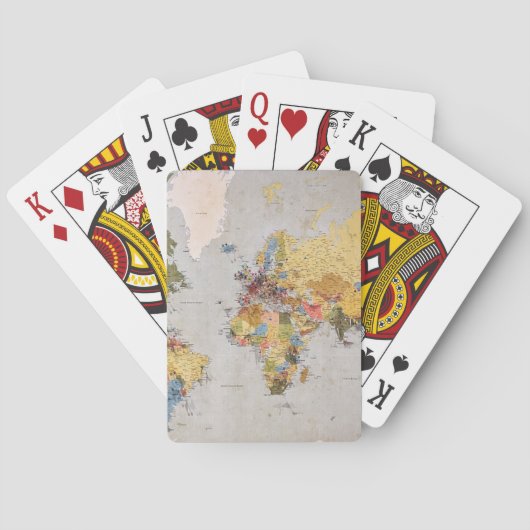 wereldkaart pokerkaarten (Achterkant)