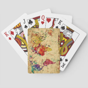 wereldkaart pokerkaarten