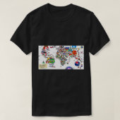 Wereldkaart Polandball Countryball T-shirt (Design voorkant)