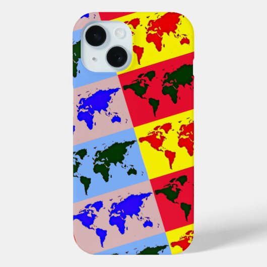 wereldkaart pop Case-Mate iPhone case (Achterkant)