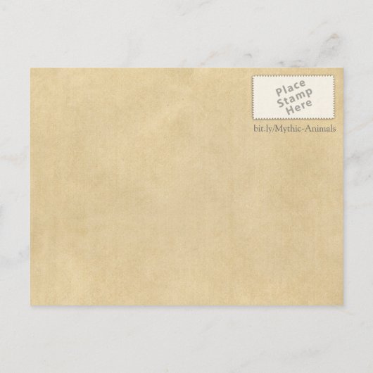 Wereldkaart Poseidon en Dolphin Briefkaart (Achterkant)