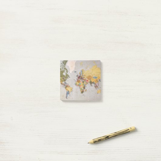 wereldkaart post-it® notes (Op bureau)