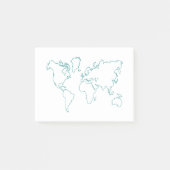 Wereldkaart Post-it® Notes (Voorkant)
