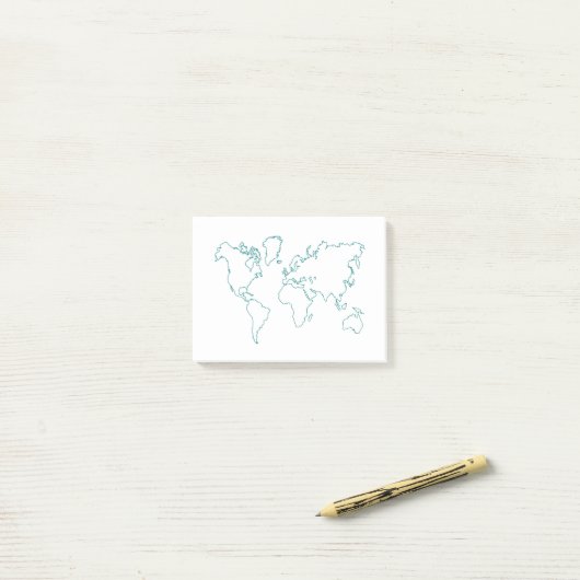 Wereldkaart Post-it® Notes (Op bureau)