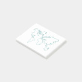 Wereldkaart Post-it® Notes (Schuin)