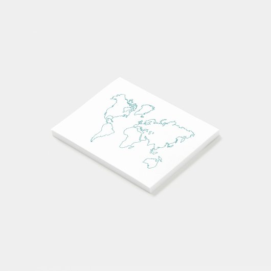 Wereldkaart Post-it® Notes (Schuin)
