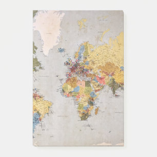 wereldkaart post-it® notes