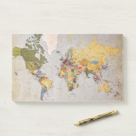 wereldkaart post-it® notes (Op bureau)
