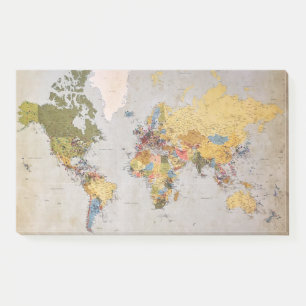wereldkaart post-it® notes