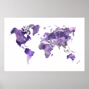 wereldkaart Poster