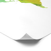 Wereldkaart Poster (Hoek)