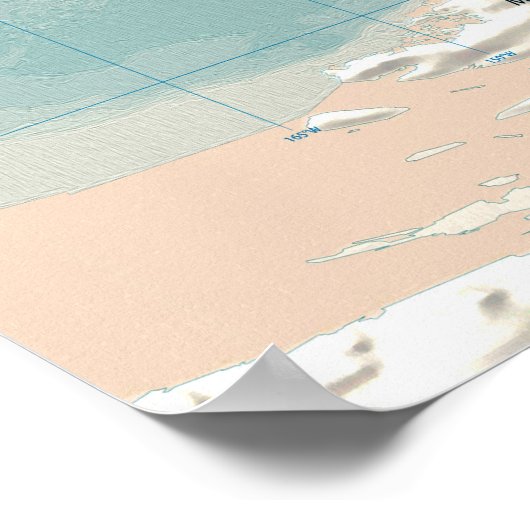 wereldkaart poster (Hoek)