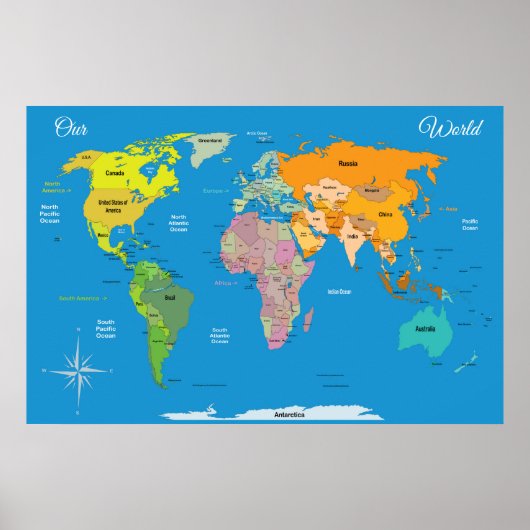 Wereldkaart Poster (Voorkant)