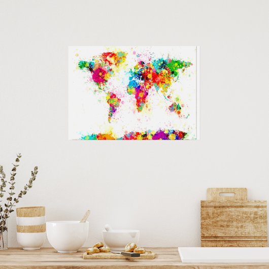 Wereldkaart Poster (Keuken)