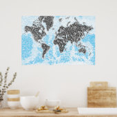 Wereldkaart Poster (Keuken)