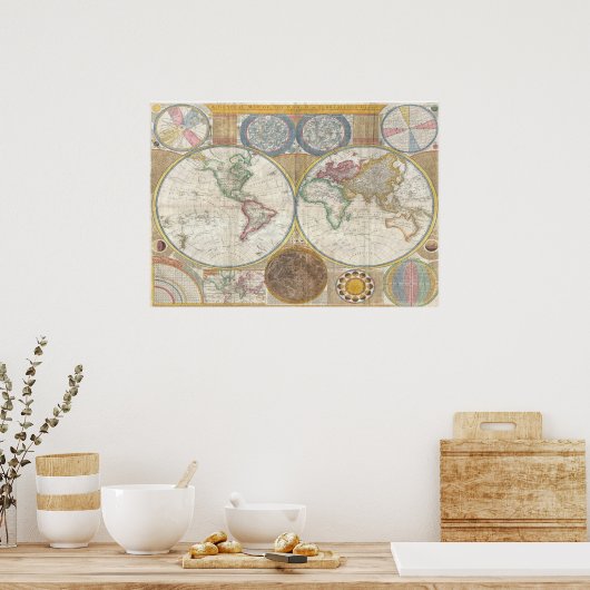  wereldkaart poster (Keuken)