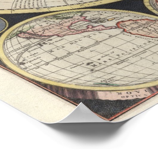 Wereldkaart Poster (Hoek)