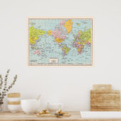 Wereldkaart Poster (Keuken)