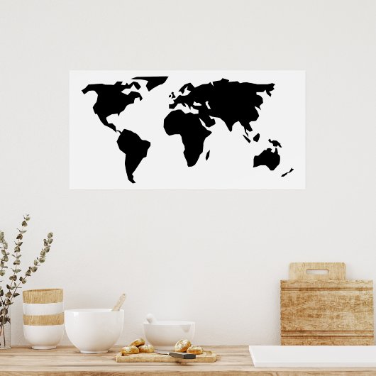 Wereldkaart Poster (Keuken)