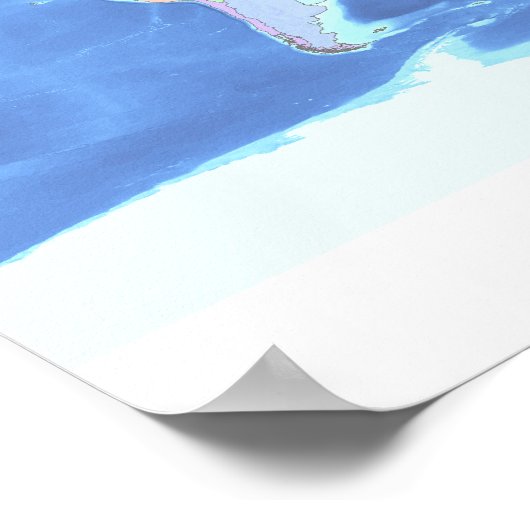 Wereldkaart Poster (Hoek)