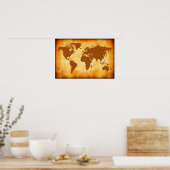 Wereldkaart Poster (Keuken)
