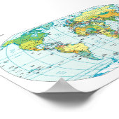 Wereldkaart Poster (Hoek)