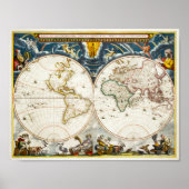  Wereldkaart Poster (Voorkant)