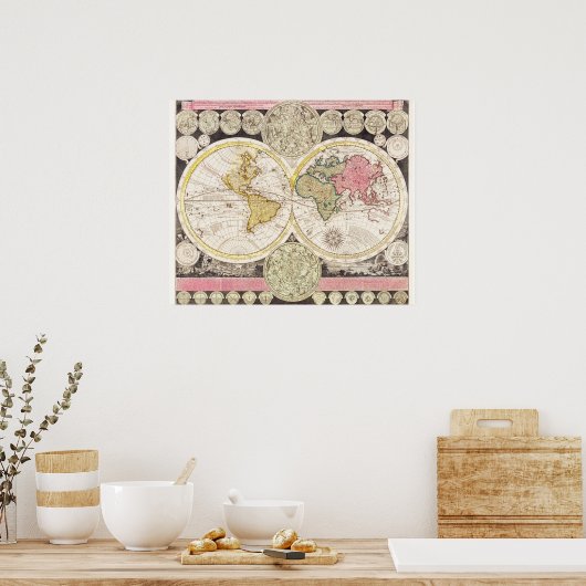  Wereldkaart Poster (Keuken)