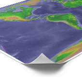 Wereldkaart Poster (Hoek)