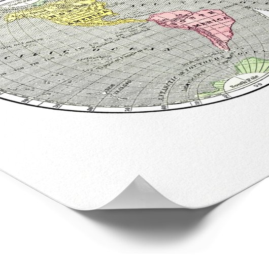 Wereldkaart Poster (Hoek)