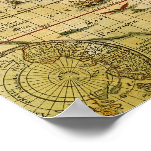  Wereldkaart Poster (Hoek)