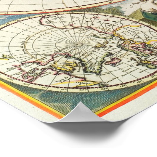 Wereldkaart Poster (Hoek)