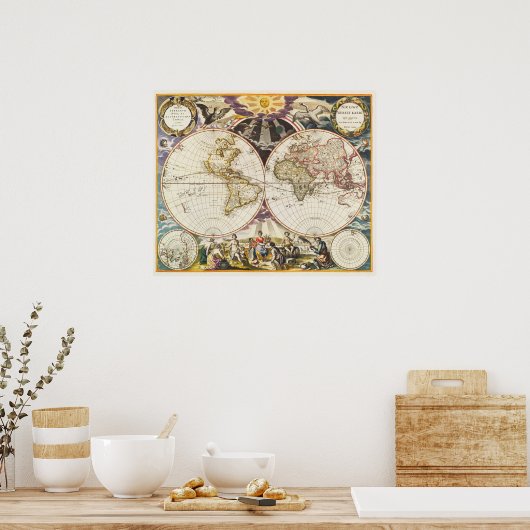 Wereldkaart Poster (Keuken)