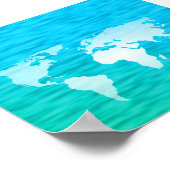 Wereldkaart Poster (Hoek)