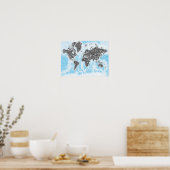 Wereldkaart Poster (Keuken)