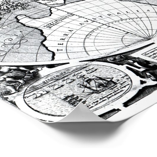 Wereldkaart Poster (Hoek)