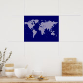 wereldkaart ... poster (Keuken)
