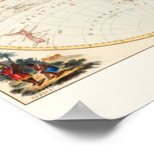  Wereldkaart Poster (Hoek)