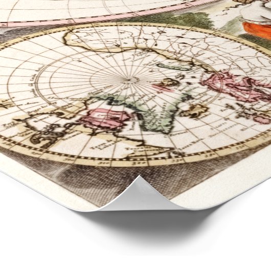  Wereldkaart Poster (Hoek)