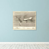 Wereldkaart precipitatie canvas afdruk (Insitu (Houten vloer))